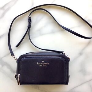 Kate Spade Staci Black Crossbody Bag / Leather  w/Dust Bag LIKE NEW